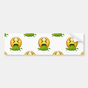 emoji puking bumpersticker