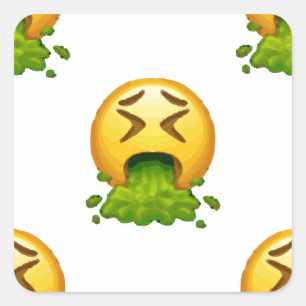emoji puking vierkante sticker