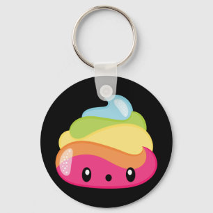 Emoji Rainbow Poop! Sleutelhanger