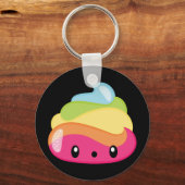 Emoji Rainbow Poop! Sleutelhanger (Voorkant)