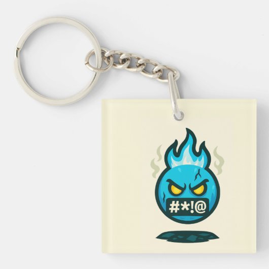 Emoji Razernij Sleutelhanger (Voorkant)