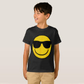 Emoji Retro Sungles Yellow Smile Face T-shirt (Voorkant volledig)
