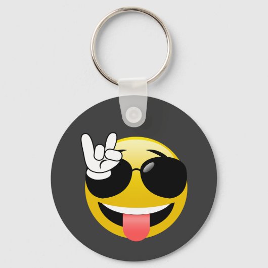 Emoji Rock On Sleutelhanger (Voorkant)