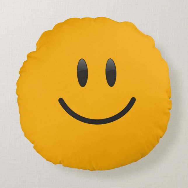 Emoji Round Pillow Rond Kussen (Voorkant)