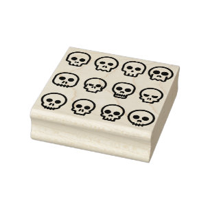 emoji schedels kunststempel 	rubberstempel