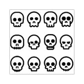 emoji schedels kunststempel 	rubberstempel (Afrduk)