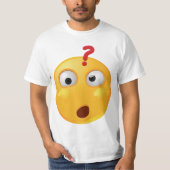 Emoji se demandant sur le T-shirt blanc (Devant)