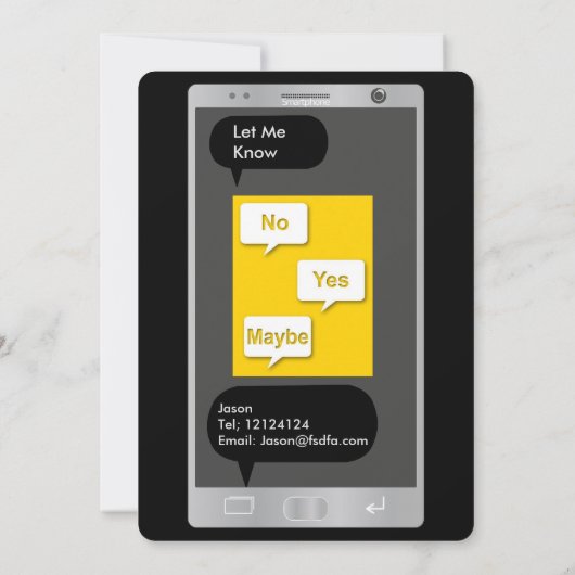 Emoji Smart Phone Texting Funny Kids Birthday M/F Kaart (Achterkant)