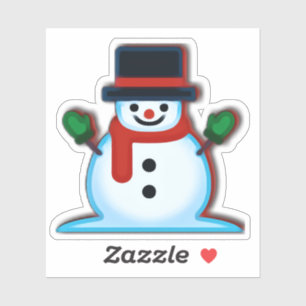 Emoji Sneeuwman Kerstmis Sticker