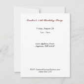 Emoji souriant avec Ballons rouges Invitation (Dos)