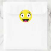 Emoji-Stickers Ronde Sticker (Tas)