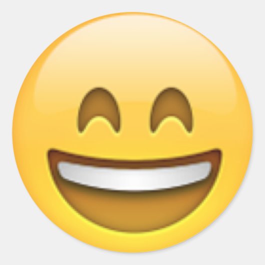Emoji-Stickers Ronde Sticker (Voorkant)