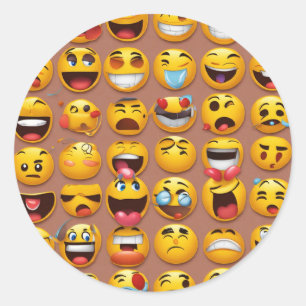 Emoji-stickers Ronde Sticker