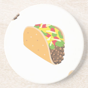 emoji taco zandsteen onderzetter