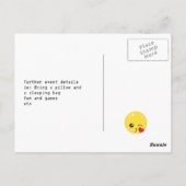 Emoji thema verjaardagsfeestje briefkaart (Achterkant)
