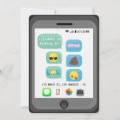 Emoji Verjaardagsfeestje Kaart (Voorkant)