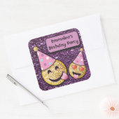 Emoji Verjaardagsfeestje Stickers (Envelop)