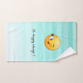 Emoji visage-être heureux toujours (Serviette à main)