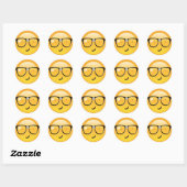 Emoji Volleally Techie ID229 Ronde Sticker (Vel)