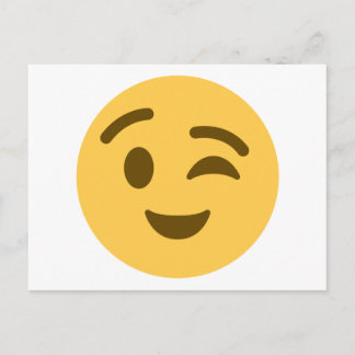 Emoji Wink Briefkaart