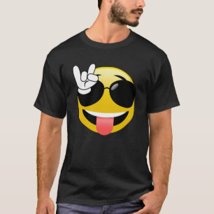 Emoji with Rock on Hands T-Shirt