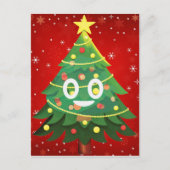 Emoji Xmas Tree Design Feestdagenkaart (Voorkant)