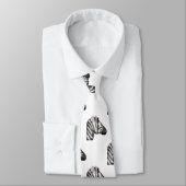 emoji zebra mensdon mannen necktie stropdas (Gebonden)