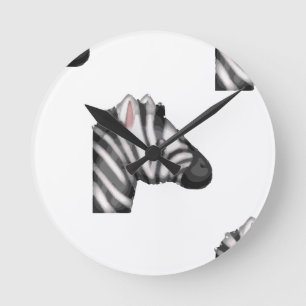 emoji zebra ronde klok