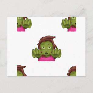 emoji zombie briefkaart
