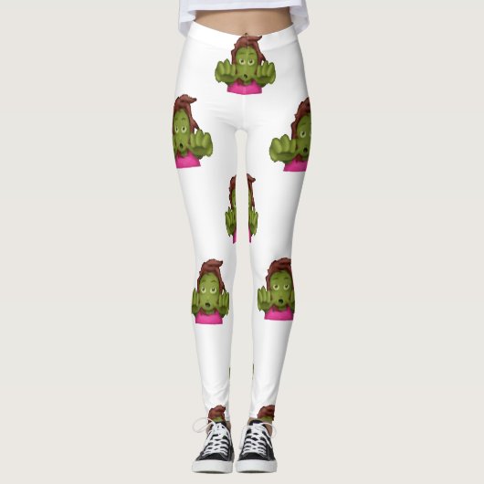 emoji zombie femme leggings (Devant)