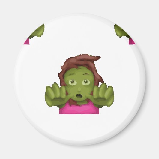 emoji zombie magneet (Voorkant)
