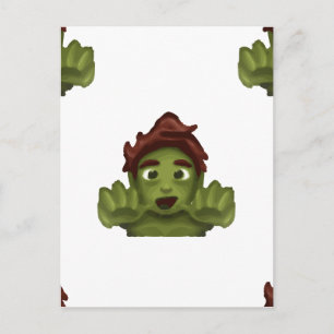 emoji zombie man briefkaart
