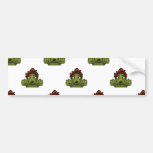 emoji zombie man bumpersticker