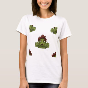 emoji zombie man t-shirt