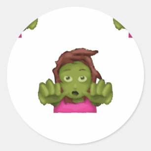 emoji zombie ronde sticker