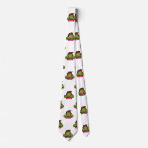 emoji zombie - vrouw mensdon mannen necktie - stro stropdas