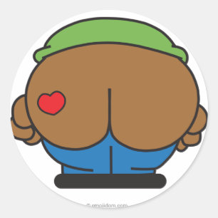 Emojidom stickers: Black mooning Ronde Sticker