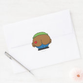 Emojidom stickers: Black mooning Ronde Sticker (Envelop)