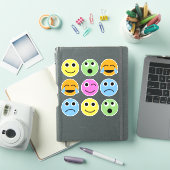 Emojis coloré face Emoticons Stickers (Couverture iPad)