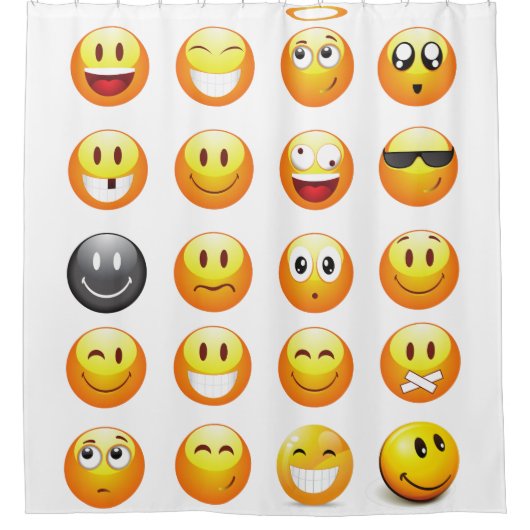 Emojis douchegordijn badkamer (Voorkant)