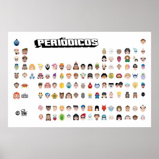 Emojis Periódicos Poster (Voorkant)