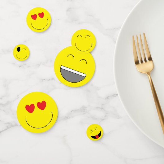 "Emojis" tafel Confetti (Groep)