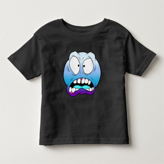 Emote Face Toddler Fine Jersey T-Shirt (Voorkant)