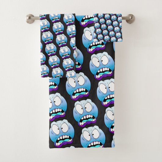 Emote Face Towel Set Bad Handdoek (Insitu)