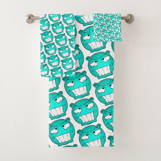 Emote Face Towel Set Bad Handdoek (Insitu)