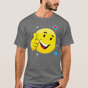 Emote Smile duikt op Emoticon Funny Face T-shirt