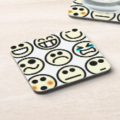 emoticon blij gezicht drankjes onderzetter (Linkerzijde)