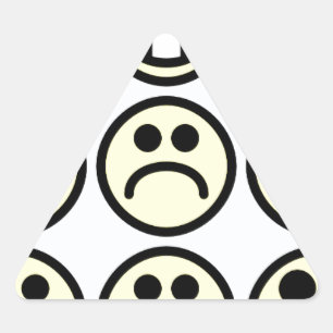 emoticon blij gezicht driehoek sticker