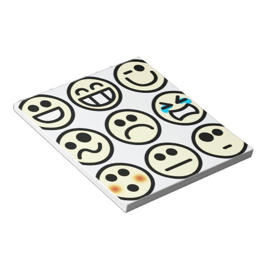 emoticon blij gezicht notitieblok (Schuin)