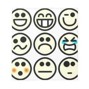 emoticon blij gezicht notitieblok